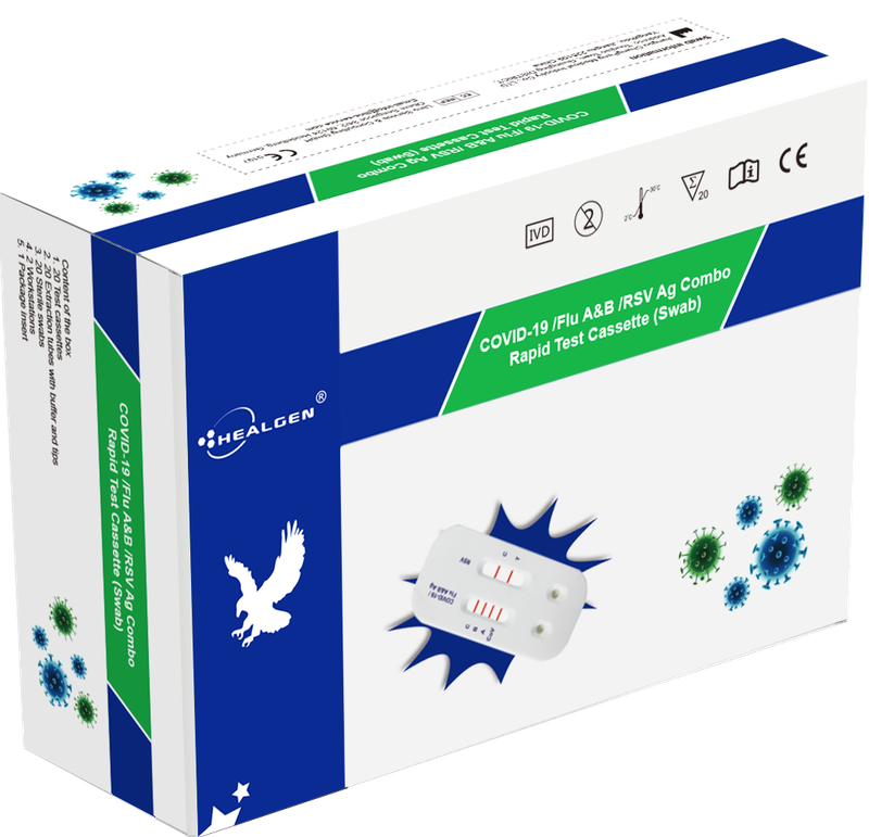 4-in-1 COVID19, Flu (A&B) and RSV Test (box of 20), photo 1 of 2